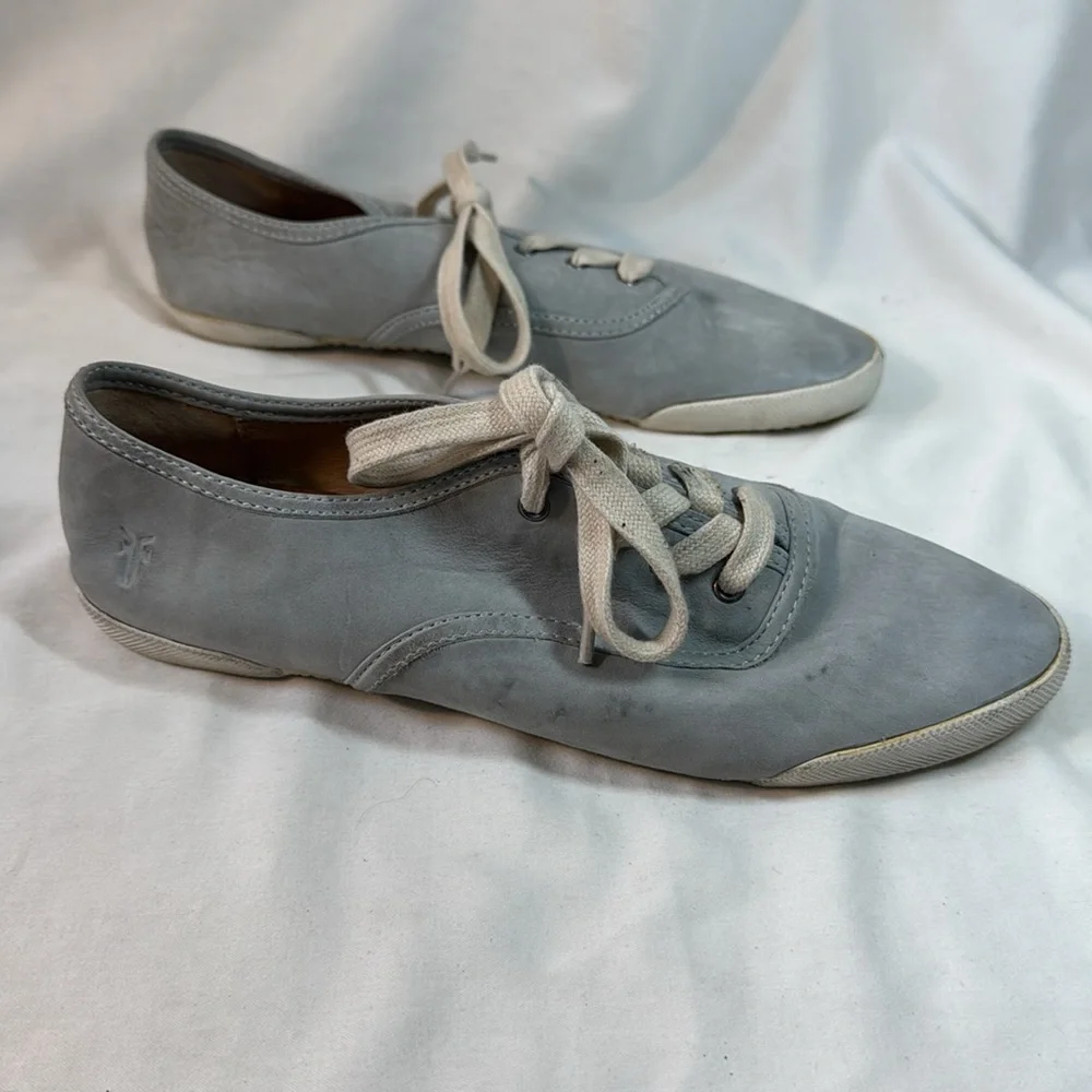 Frye blue suede sneakers. Size 9.
